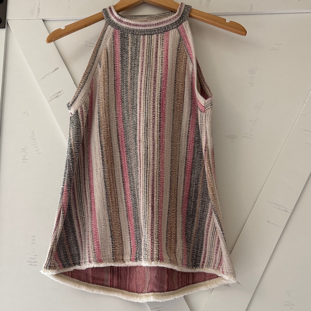 Elegant Multicolor Striped Knit Tank Top